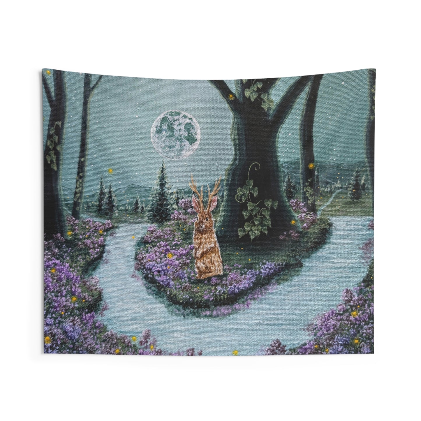 Jackalope in the Forest Wall Tapestries