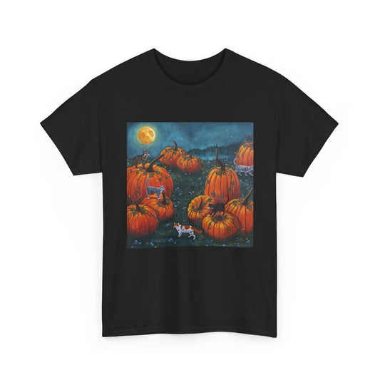 "Pumpkin Kitties" Unisex Cotton Tees S-5XL