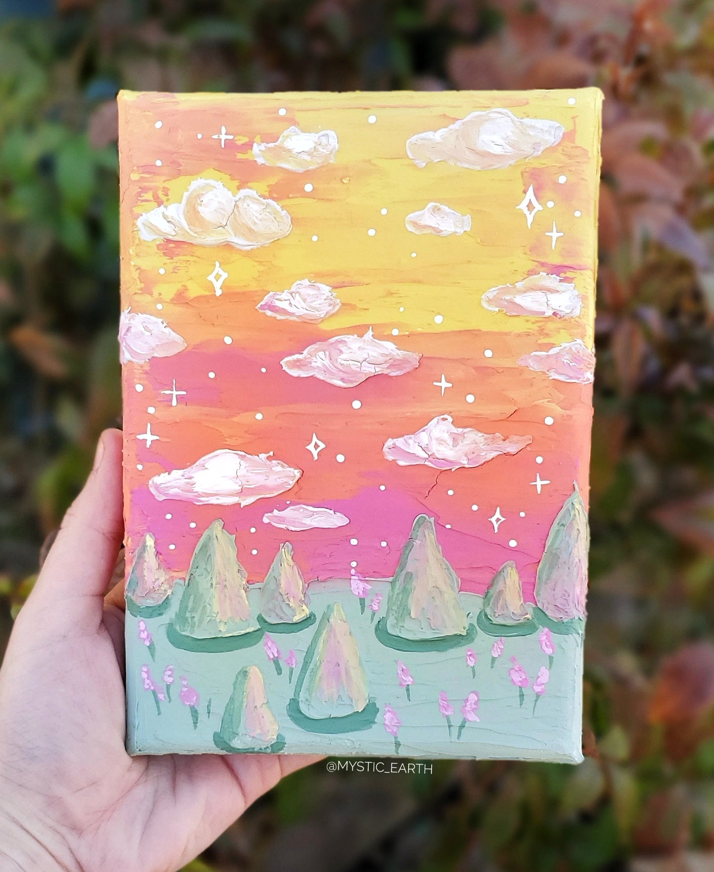 Textured Sunset Painting