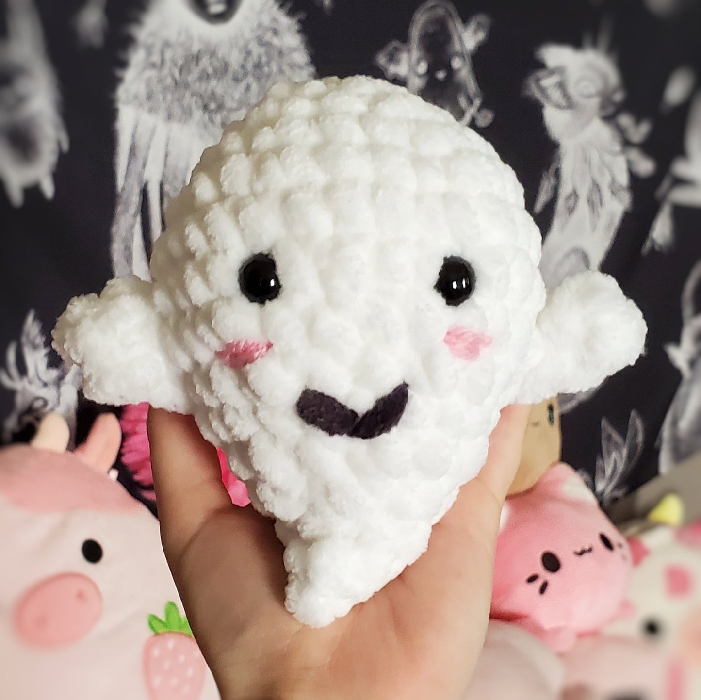 Crochet Ghosties - Happy or Sad