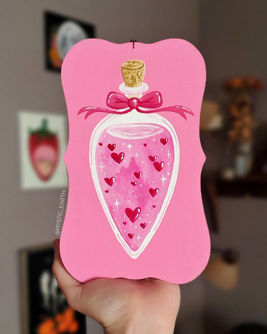 Love Potion Painting on Wood