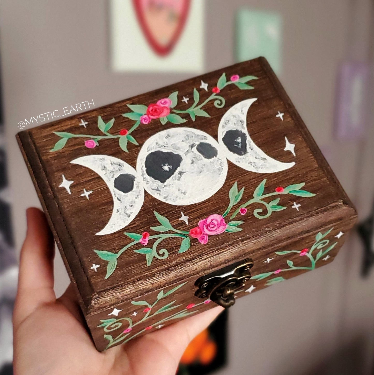 Moon Phase Hidden Gem Box (Brown)
