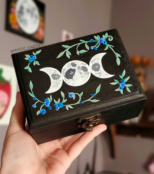 Moon Phase Hidden Gem Box (Black)