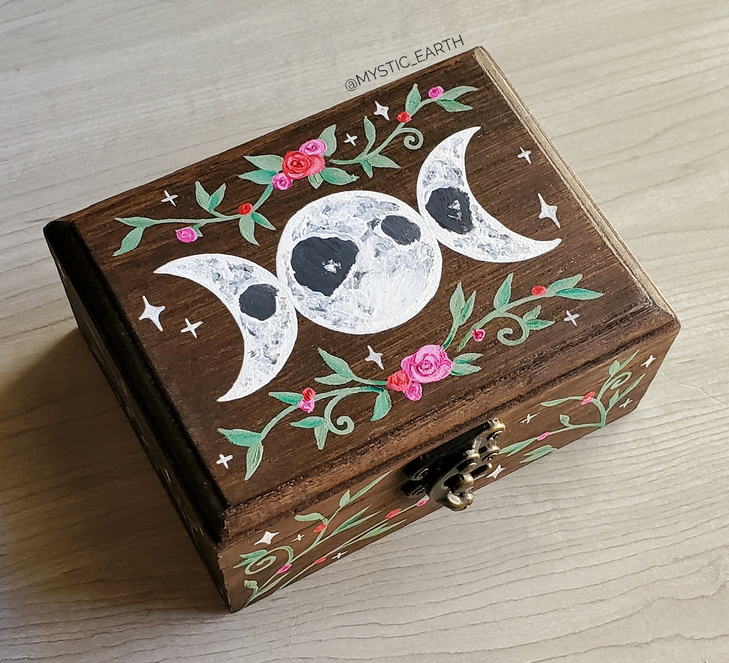 Moon Phase Hidden Gem Box (Brown)