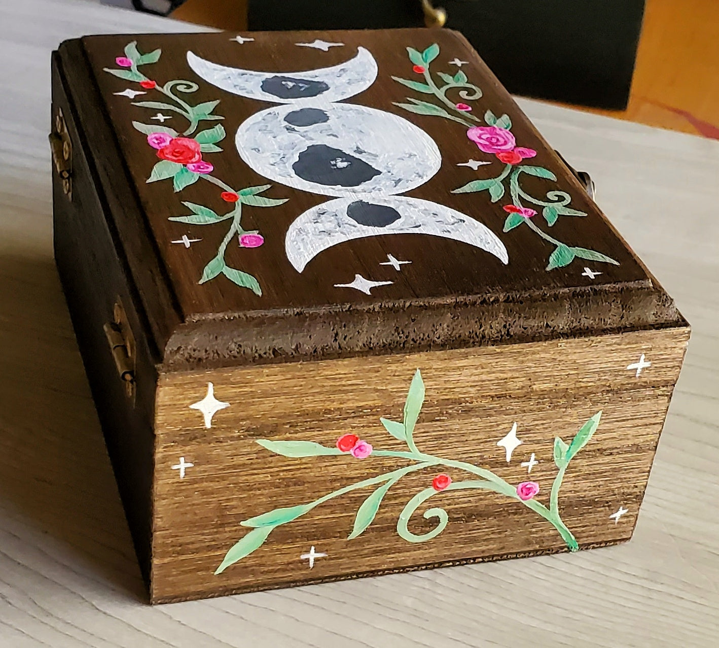 Moon Phase Hidden Gem Box (Brown)