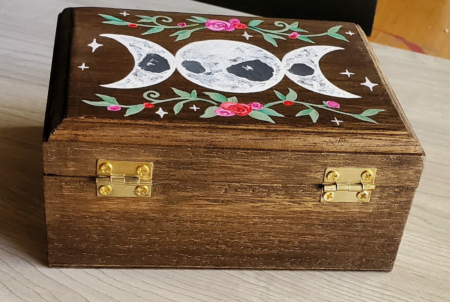 Moon Phase Hidden Gem Box (Brown)
