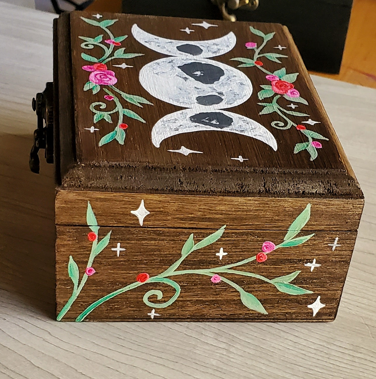 Moon Phase Hidden Gem Box (Brown)