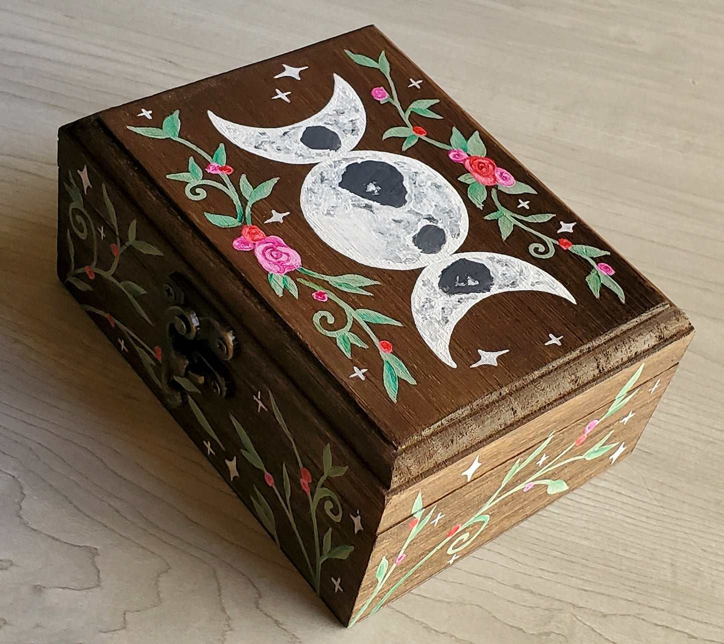 Moon Phase Hidden Gem Box (Brown)