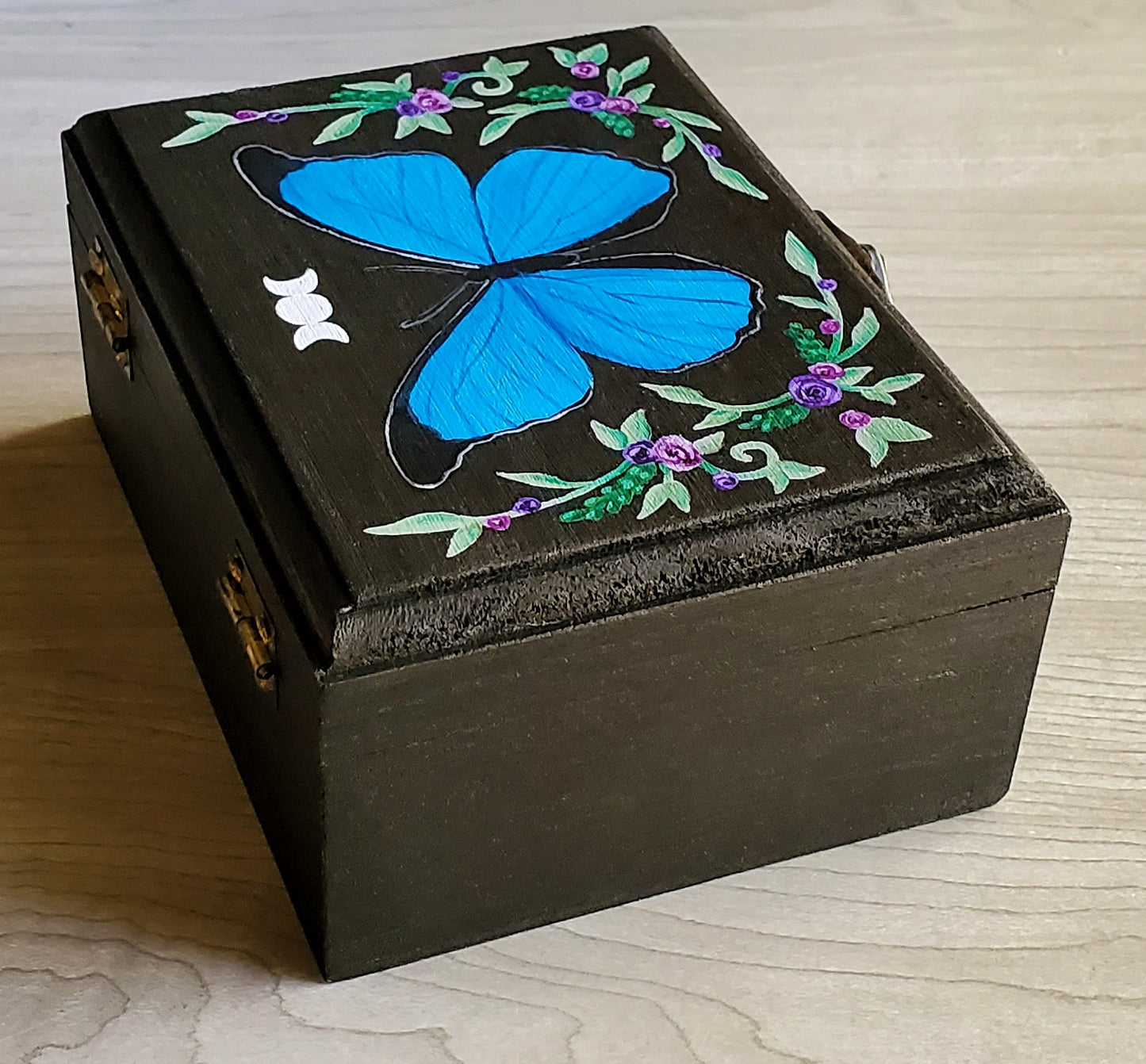 Blue Morpho Butterfly Hidden Gem Box