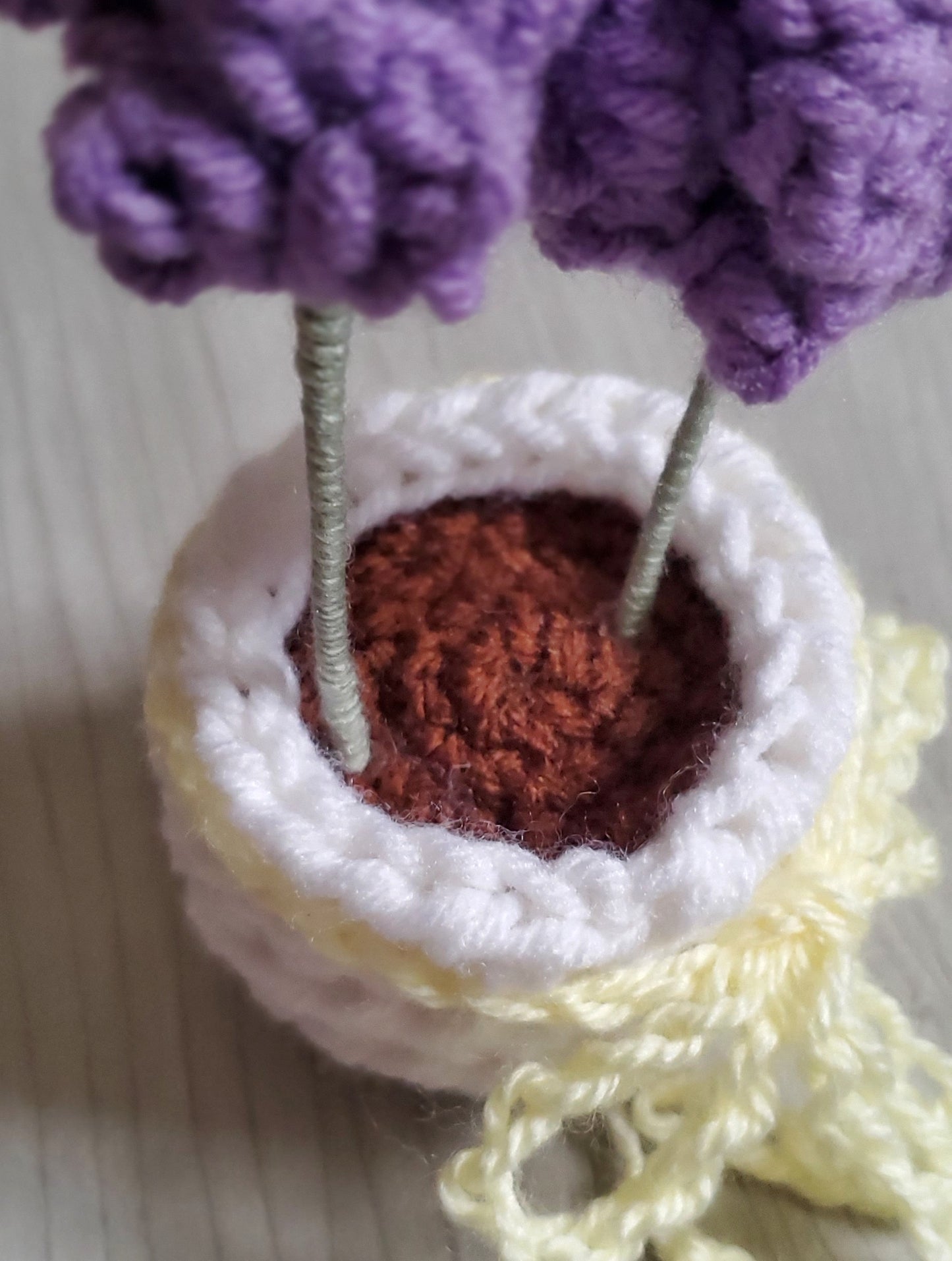Crochet Potted Lavender Flowers