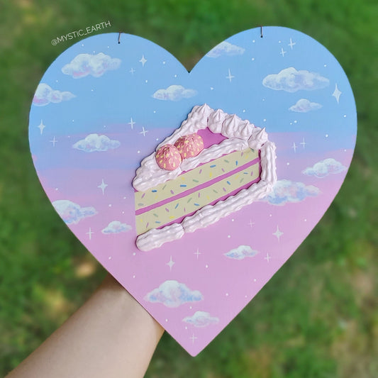 Textured Strawberry Cake Painting