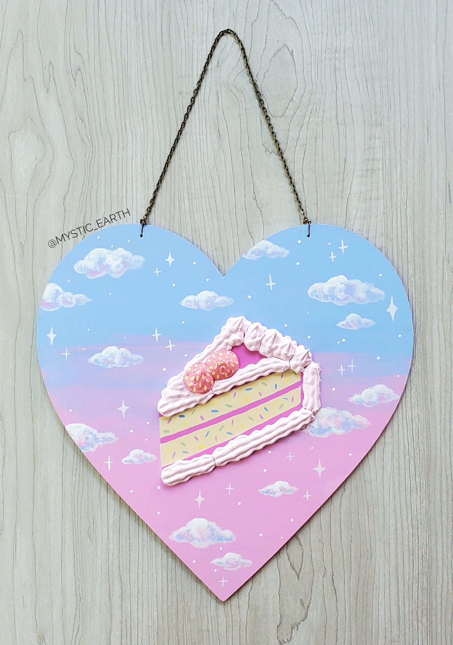 Textured Strawberry Cake Painting