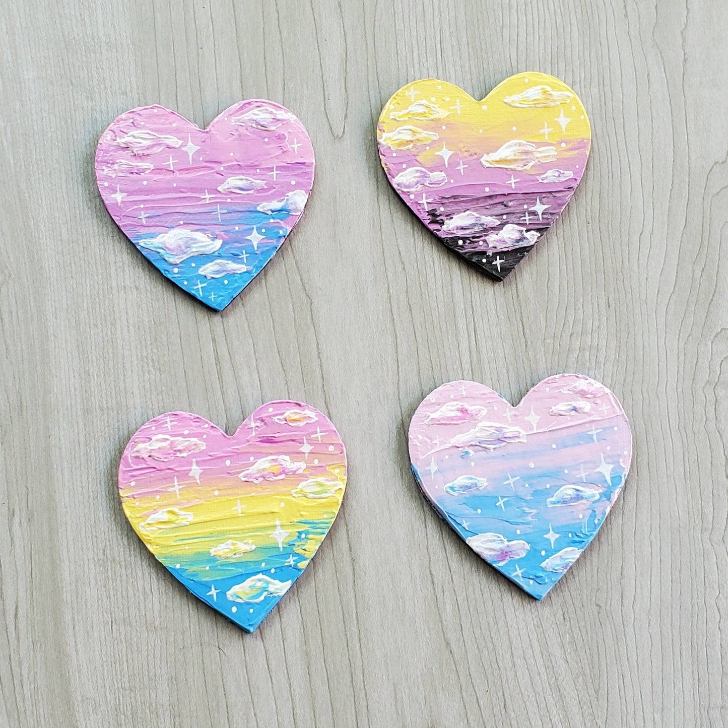 Textured Sunset Pride Flag Magnets
