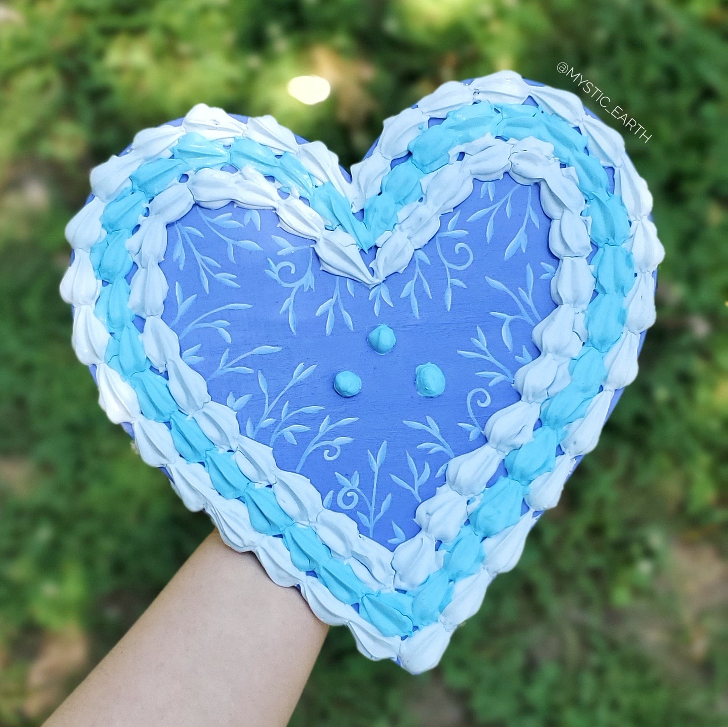 Textured Blueberry Cake Painting