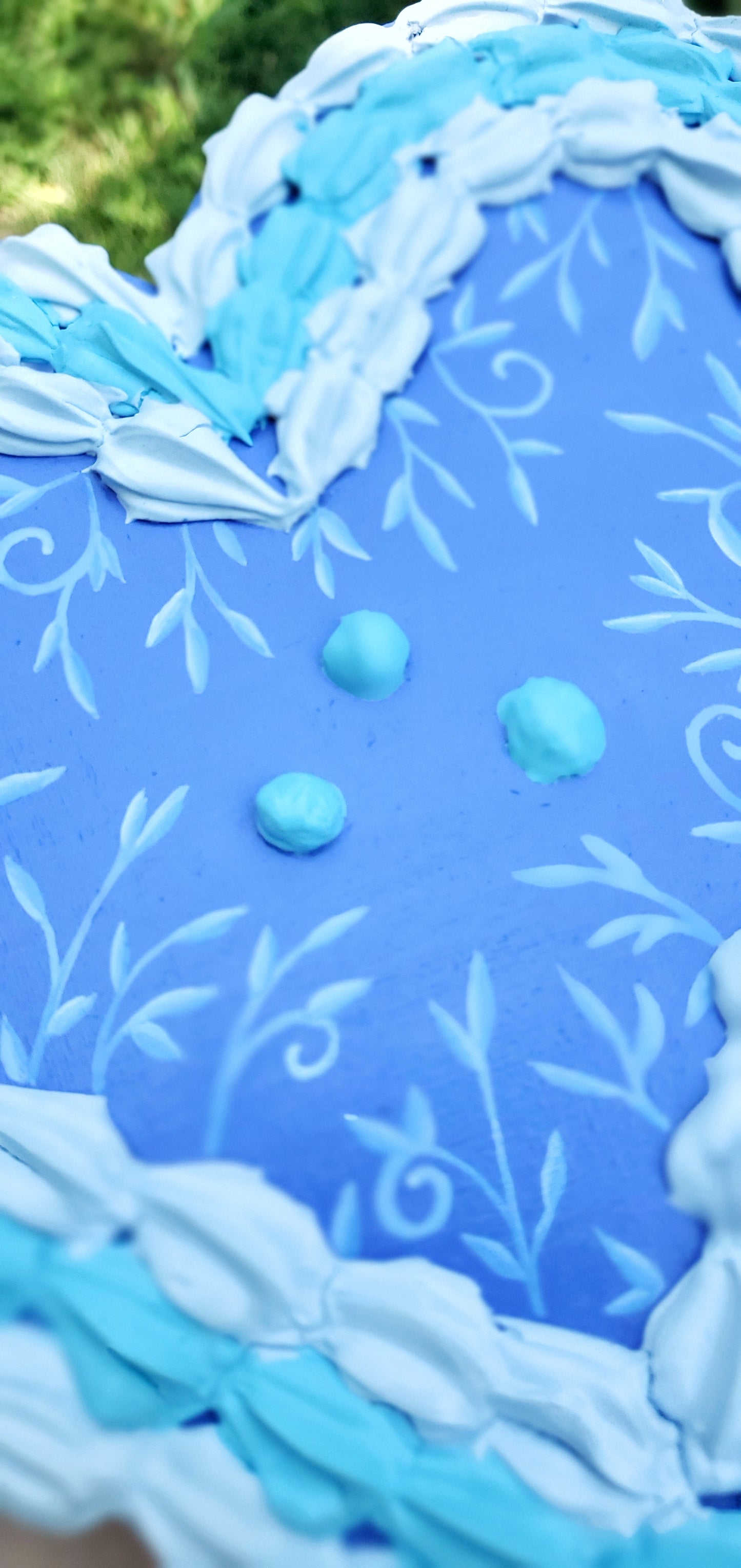 Textured Blueberry Cake Painting