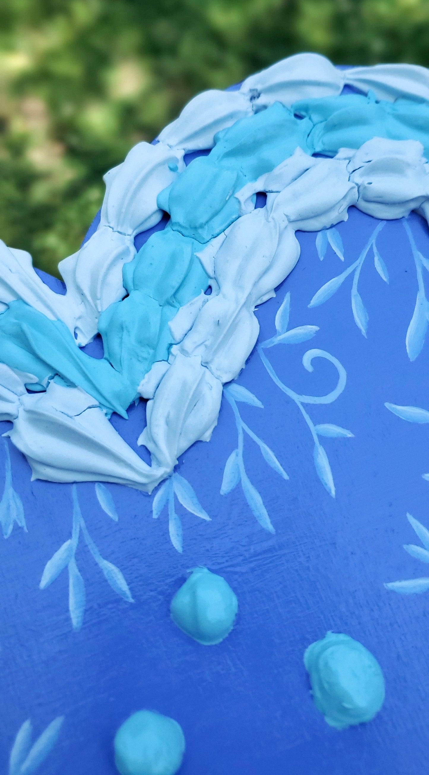 Textured Blueberry Cake Painting