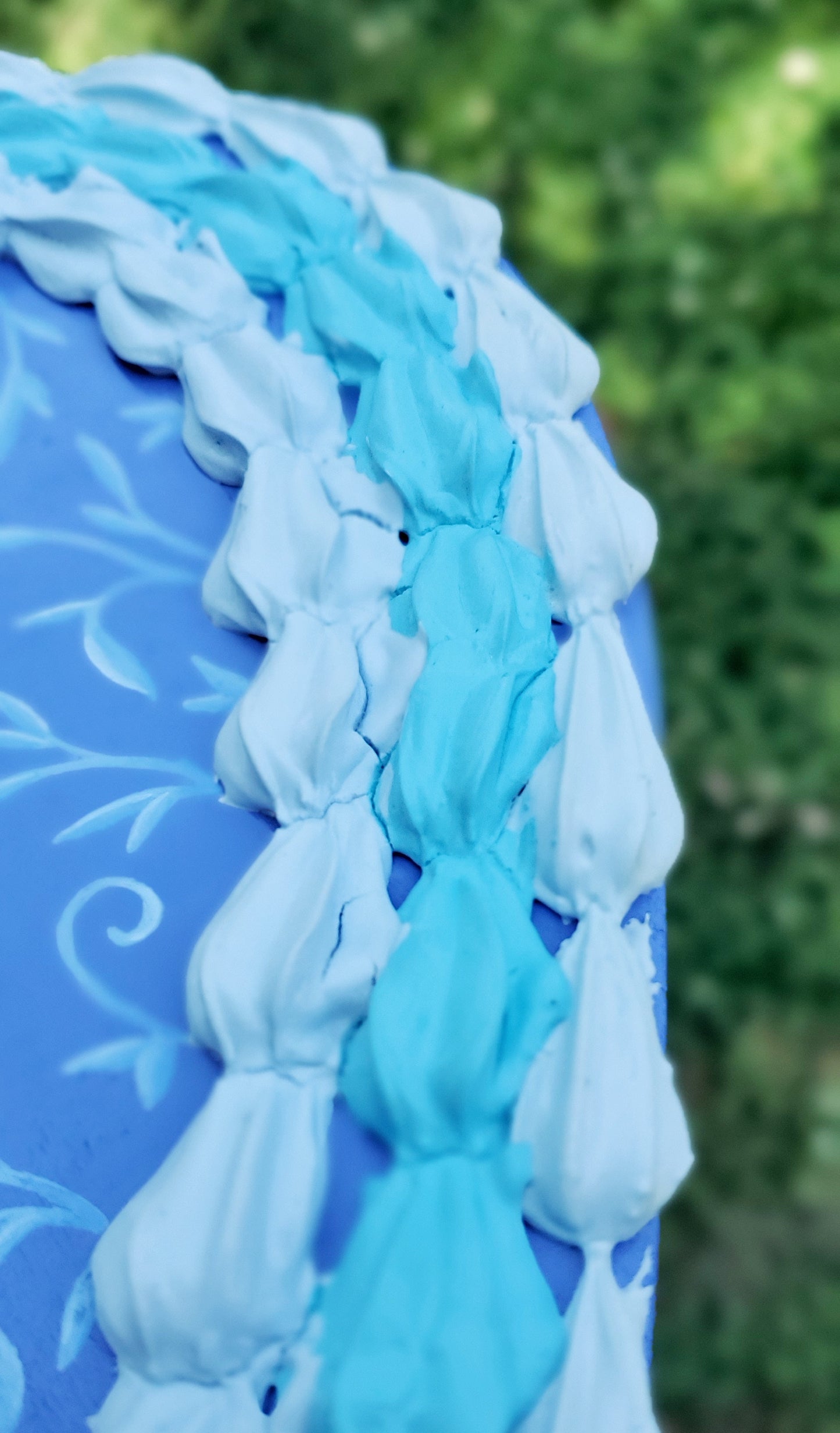 Textured Blueberry Cake Painting