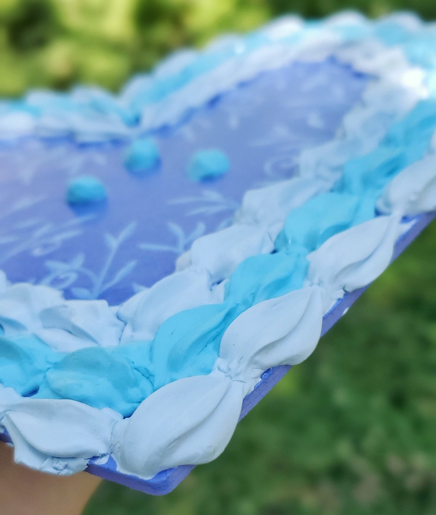 Textured Blueberry Cake Painting