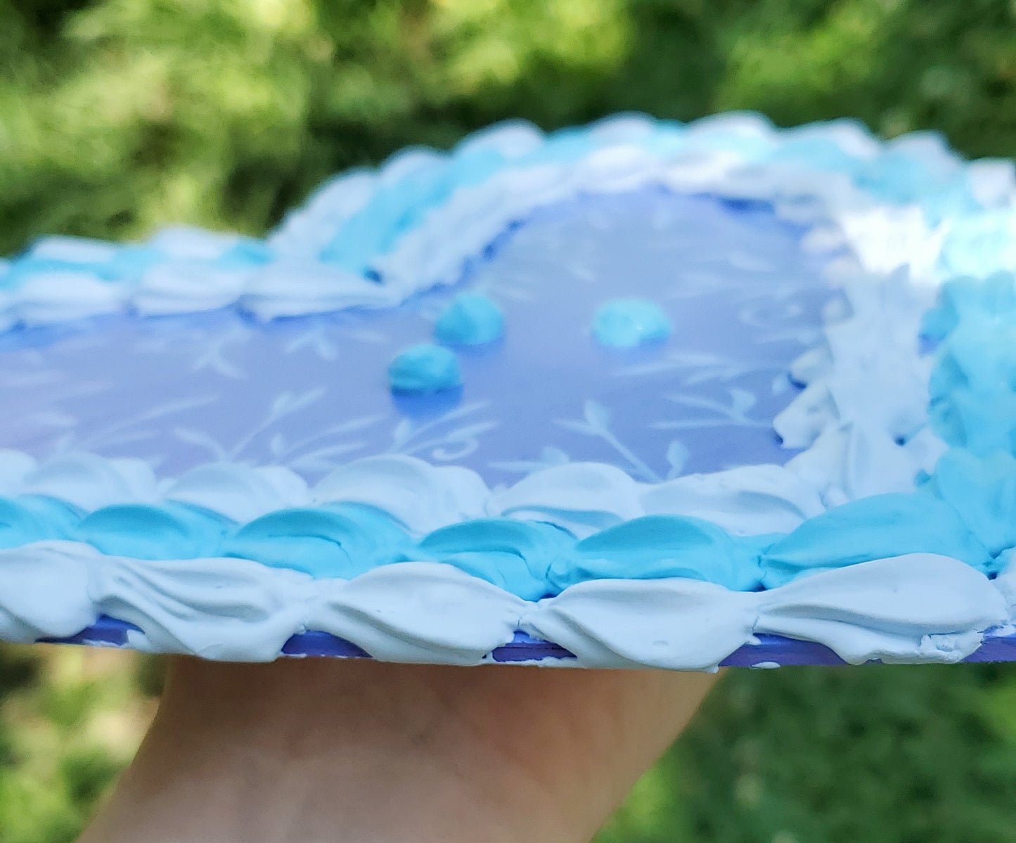 Textured Blueberry Cake Painting