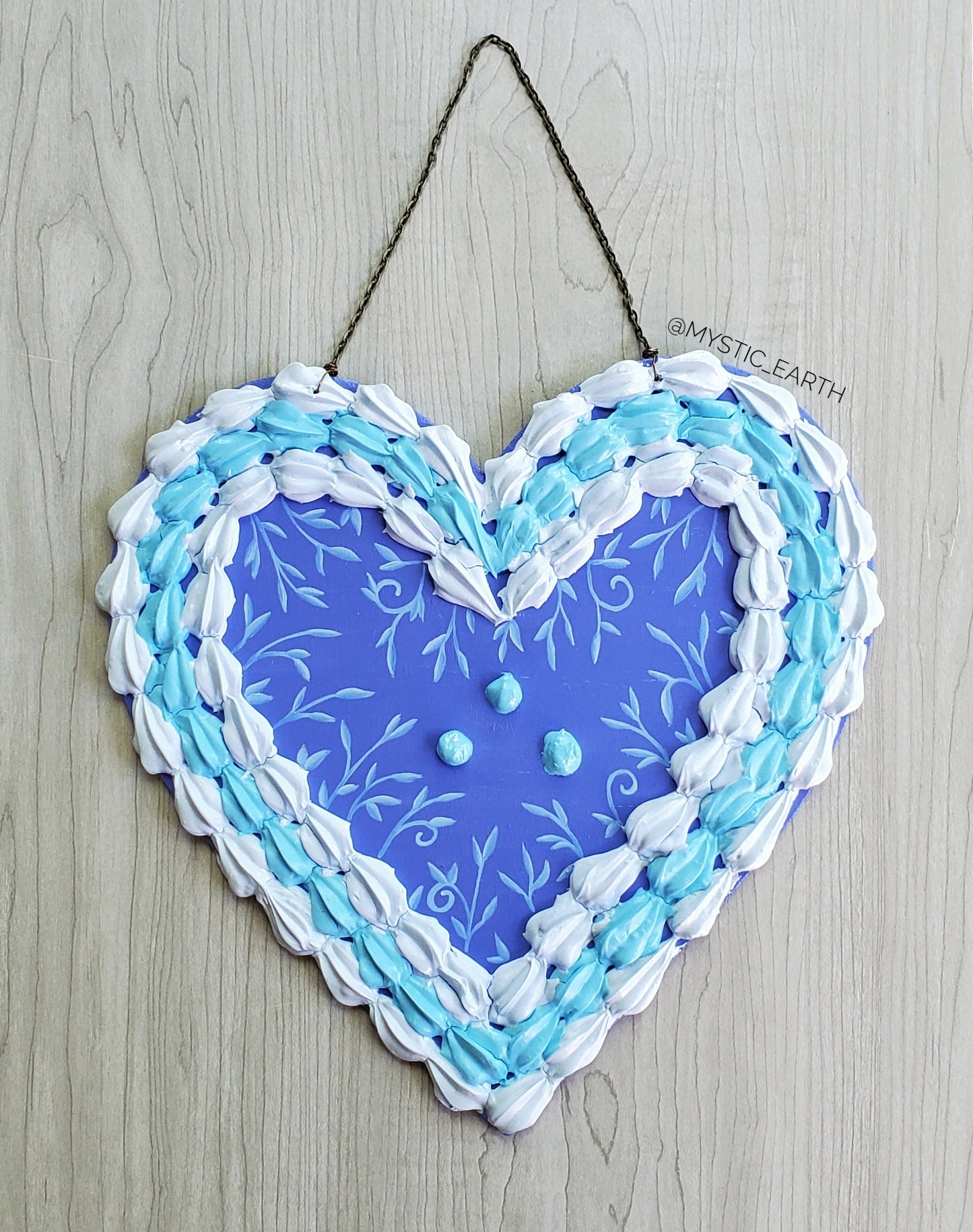 Textured Blueberry Cake Painting