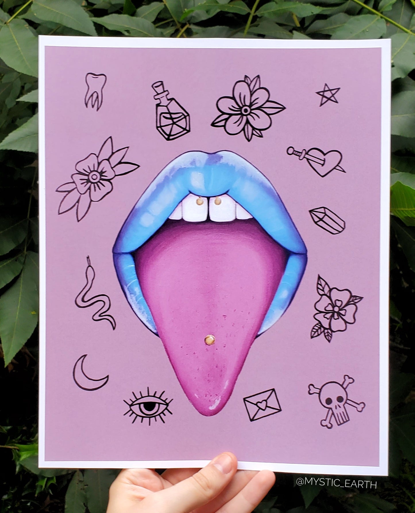 Blue Lips Prints