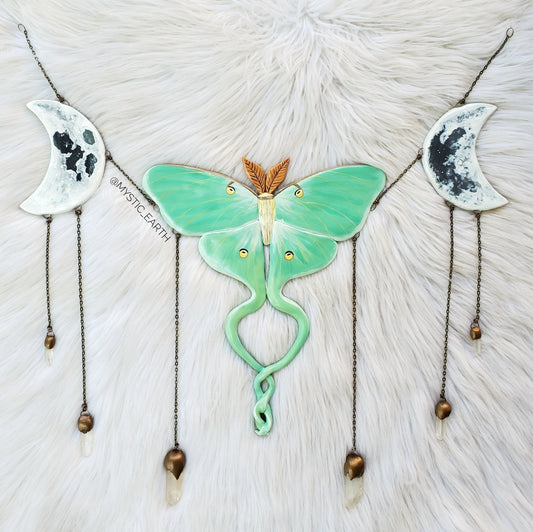 Luna Moth Crystal Wall Hanging