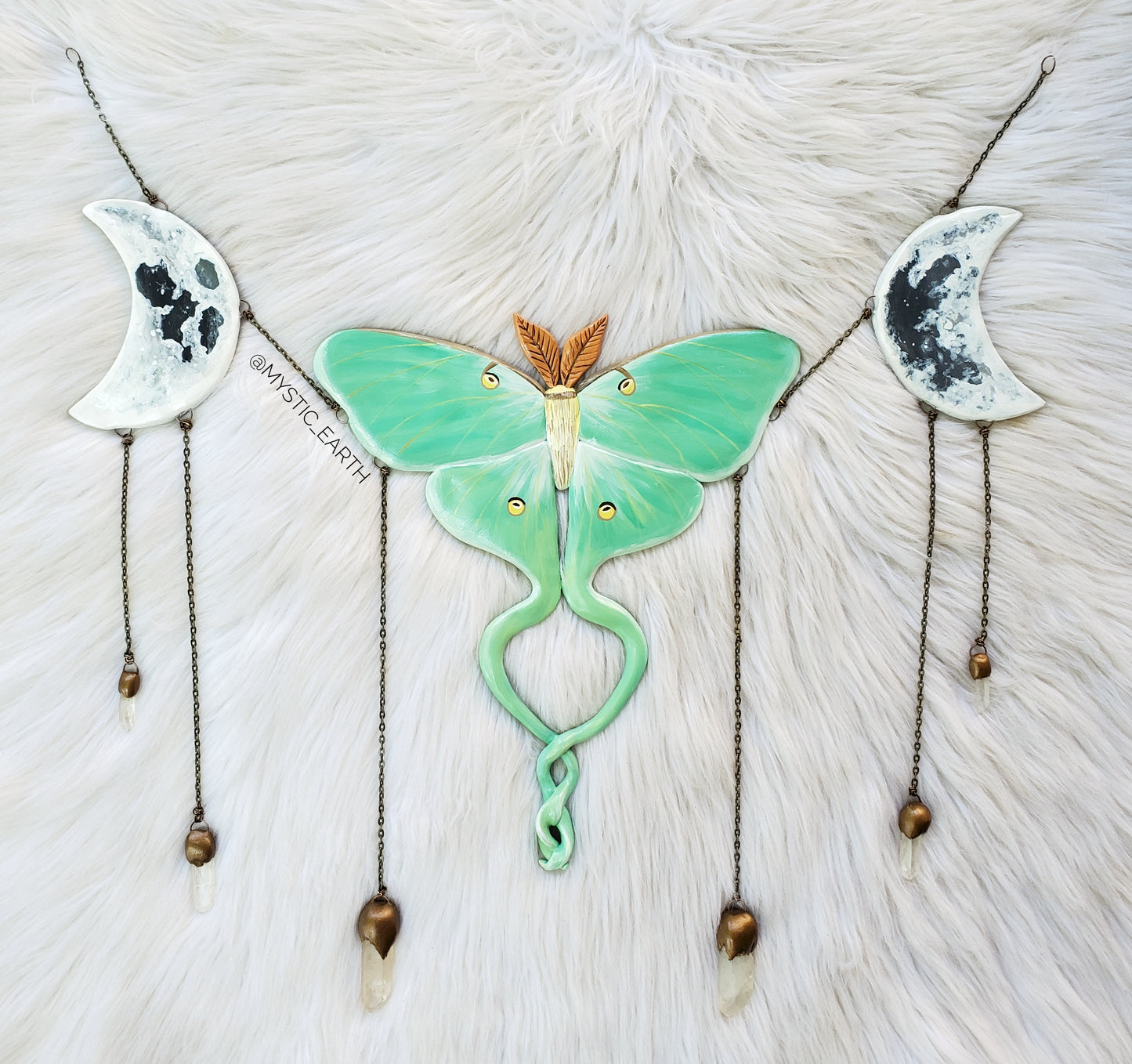 Luna Moth Crystal Wall Hanging