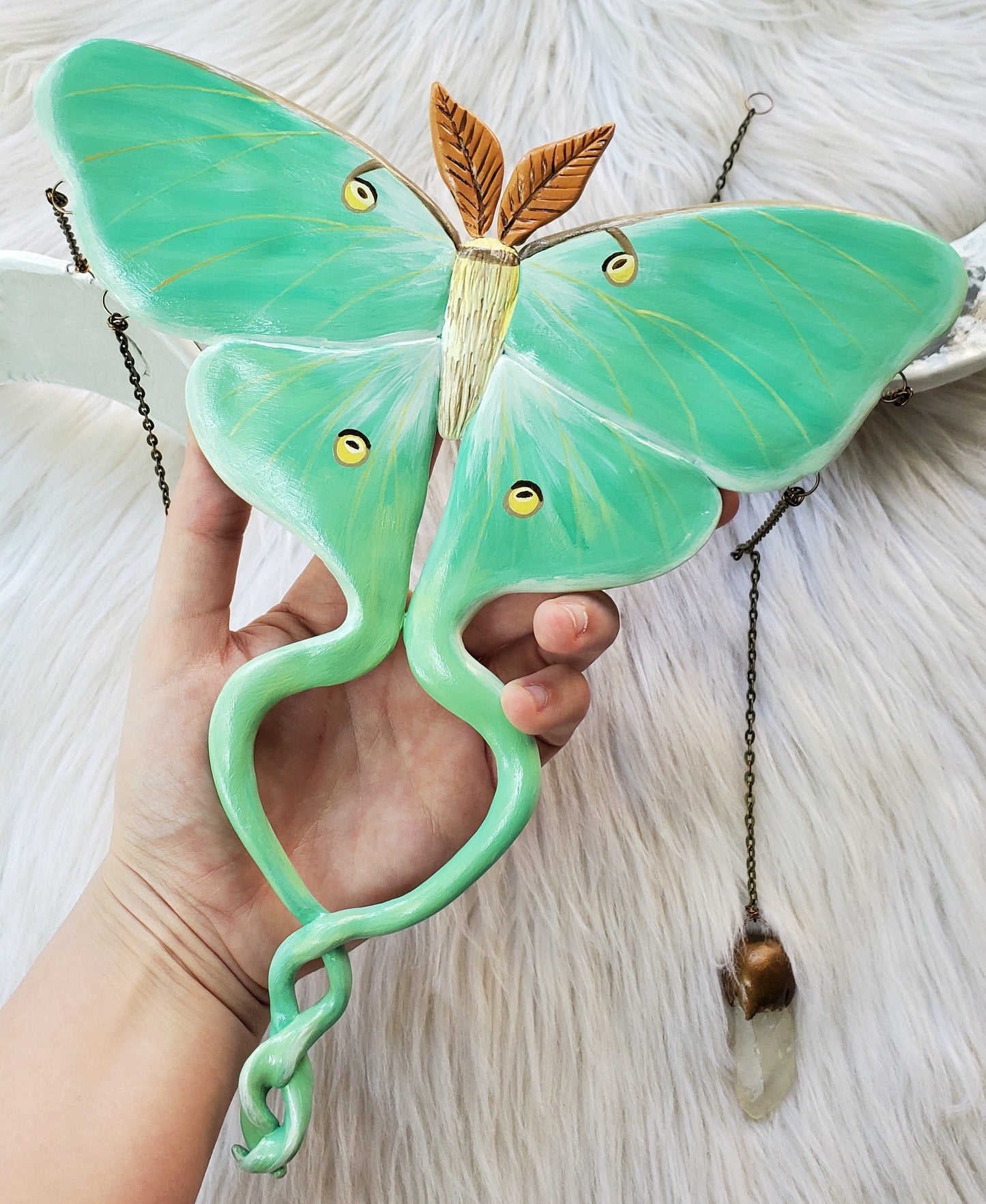 Luna Moth Crystal Wall Hanging