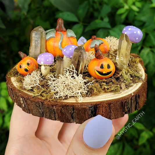 Purple Mushroom & Pumpkin Garden