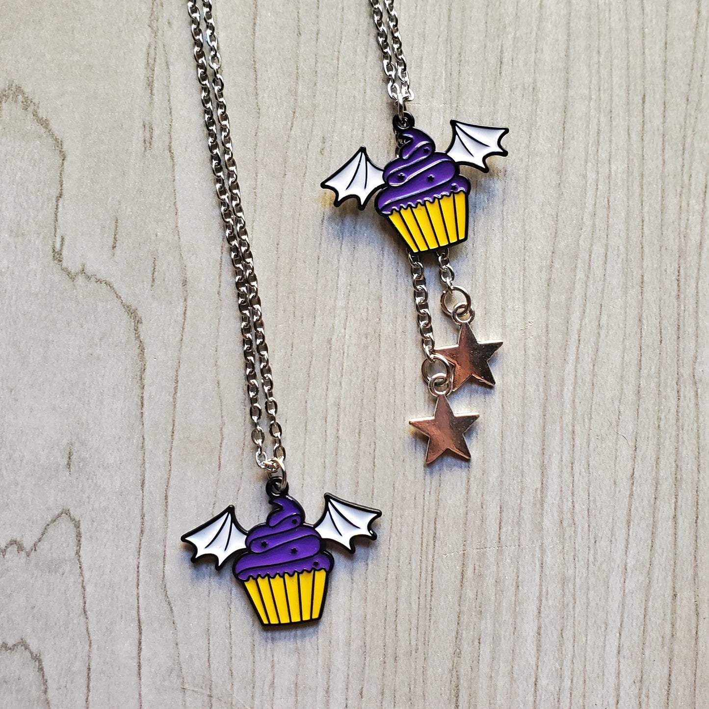 Bat Wing Cupcake Necklaces