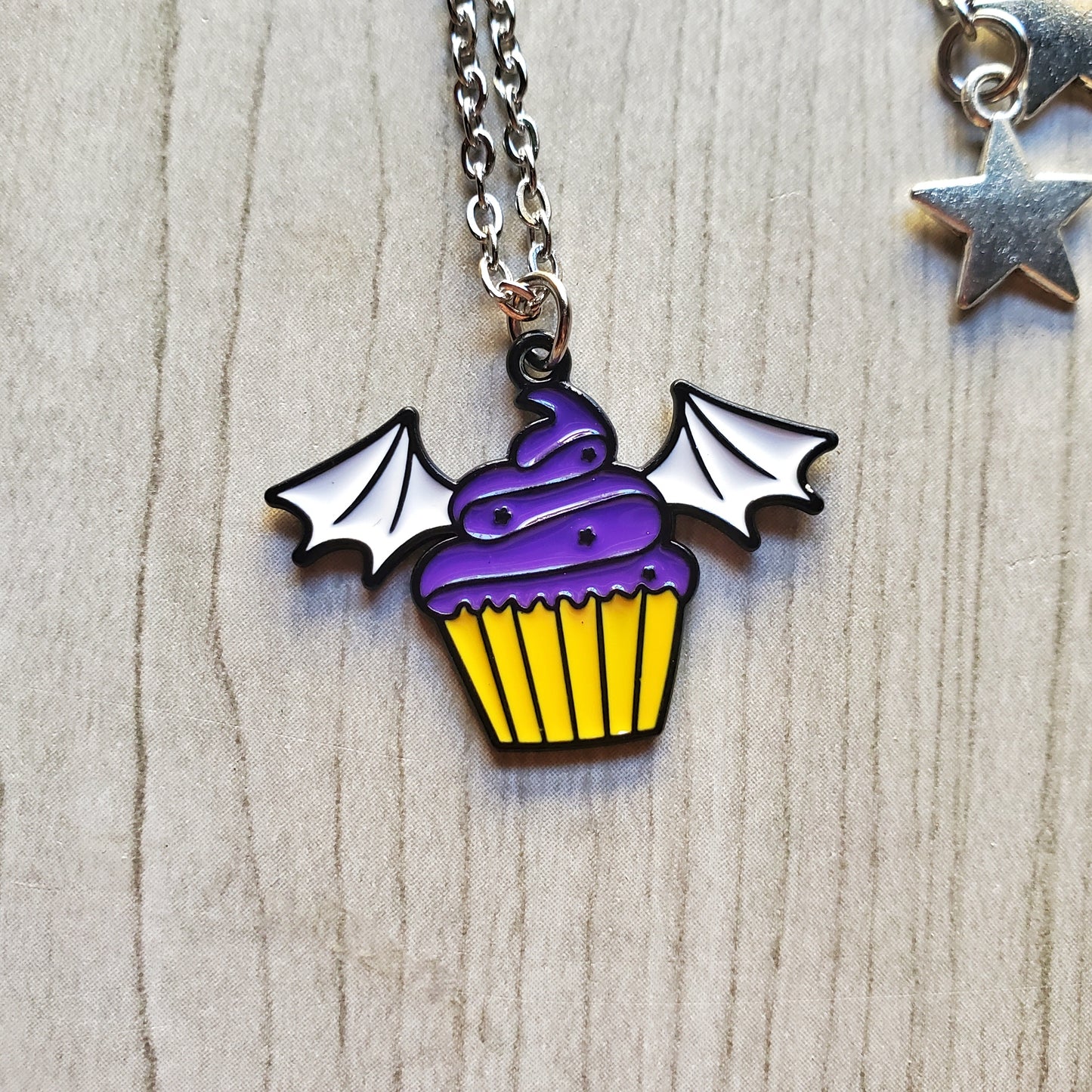 Bat Wing Cupcake Necklaces
