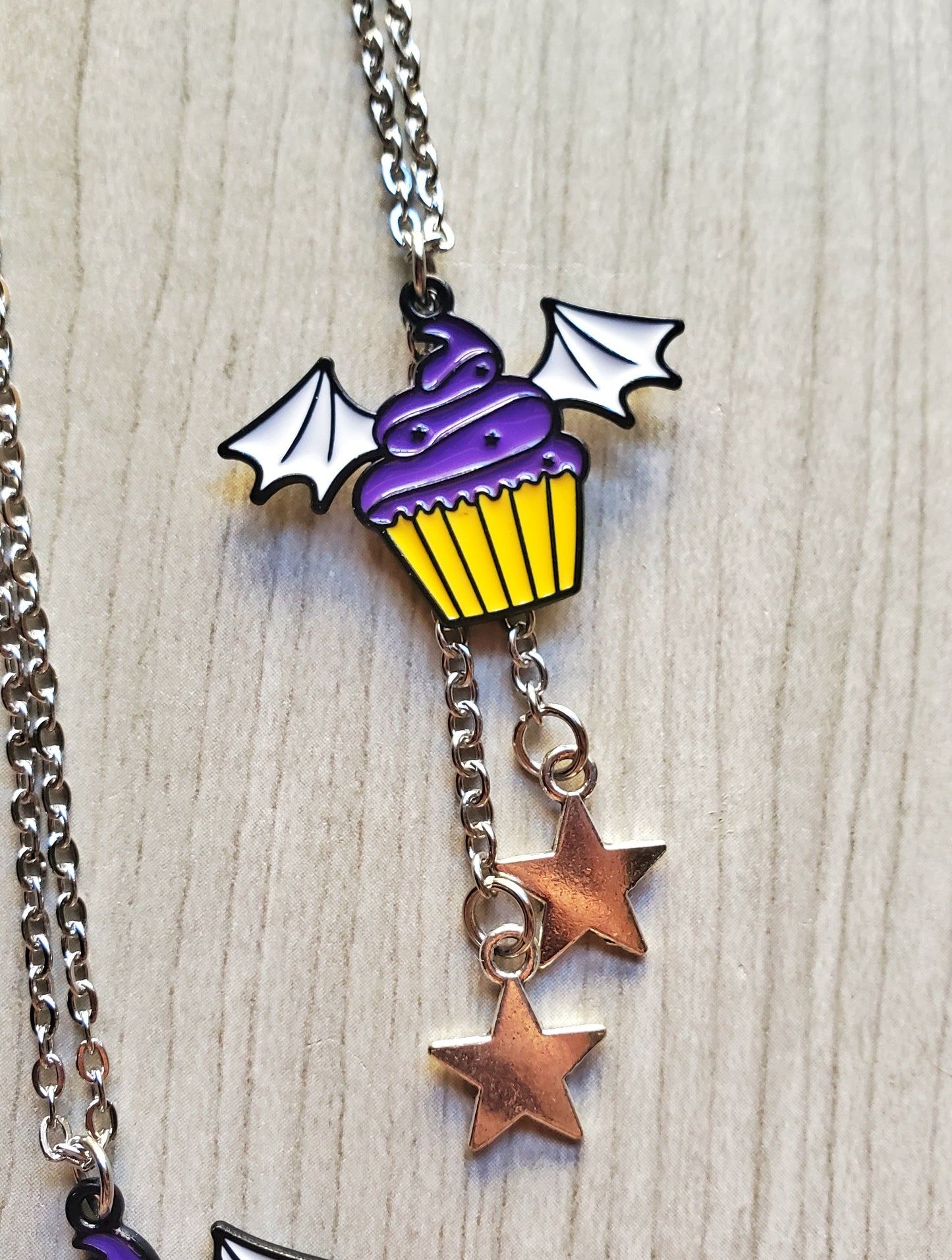 Bat Wing Cupcake Necklaces