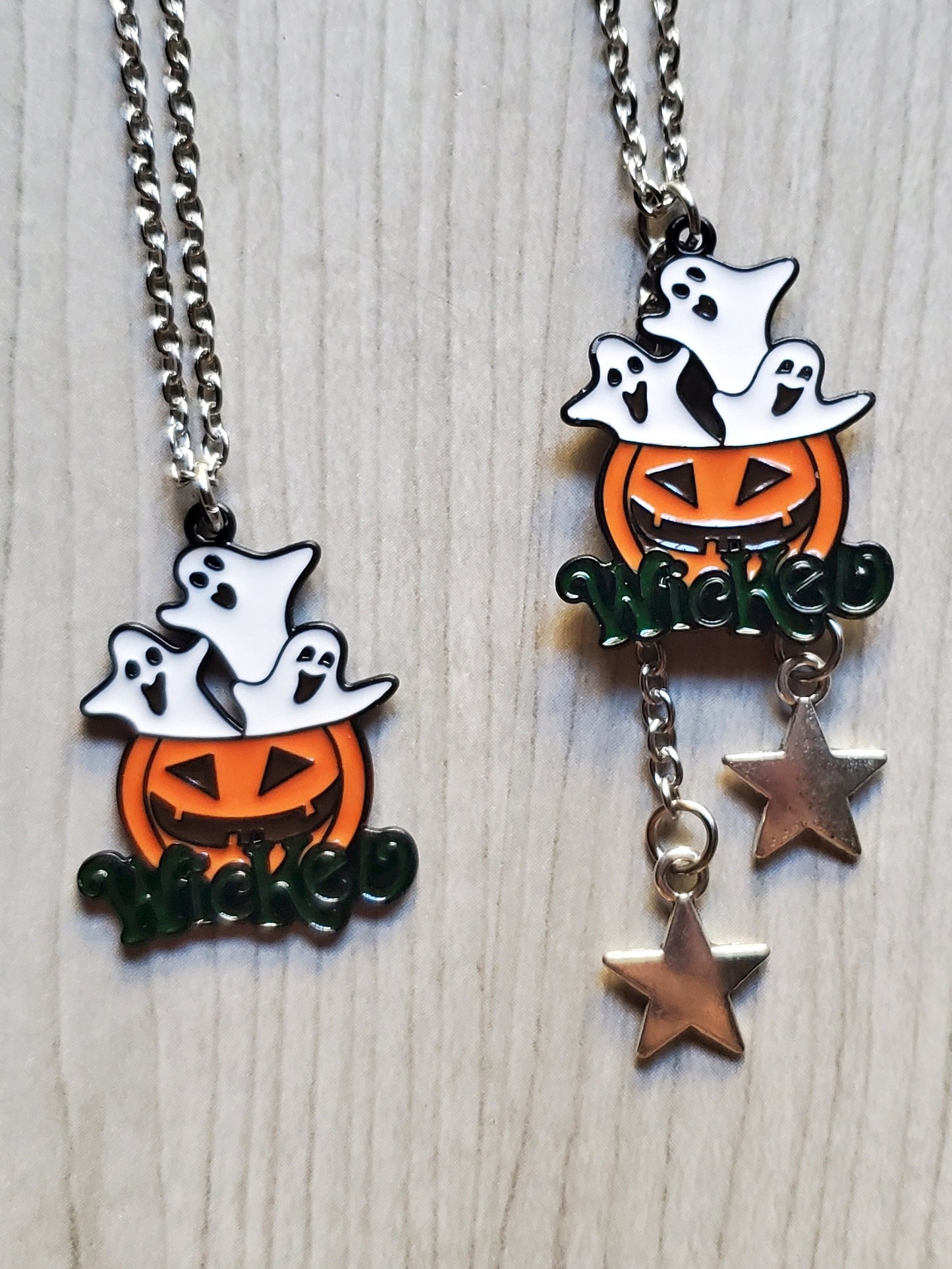 "Wicked" - Ghostie Pumpkin Necklaces