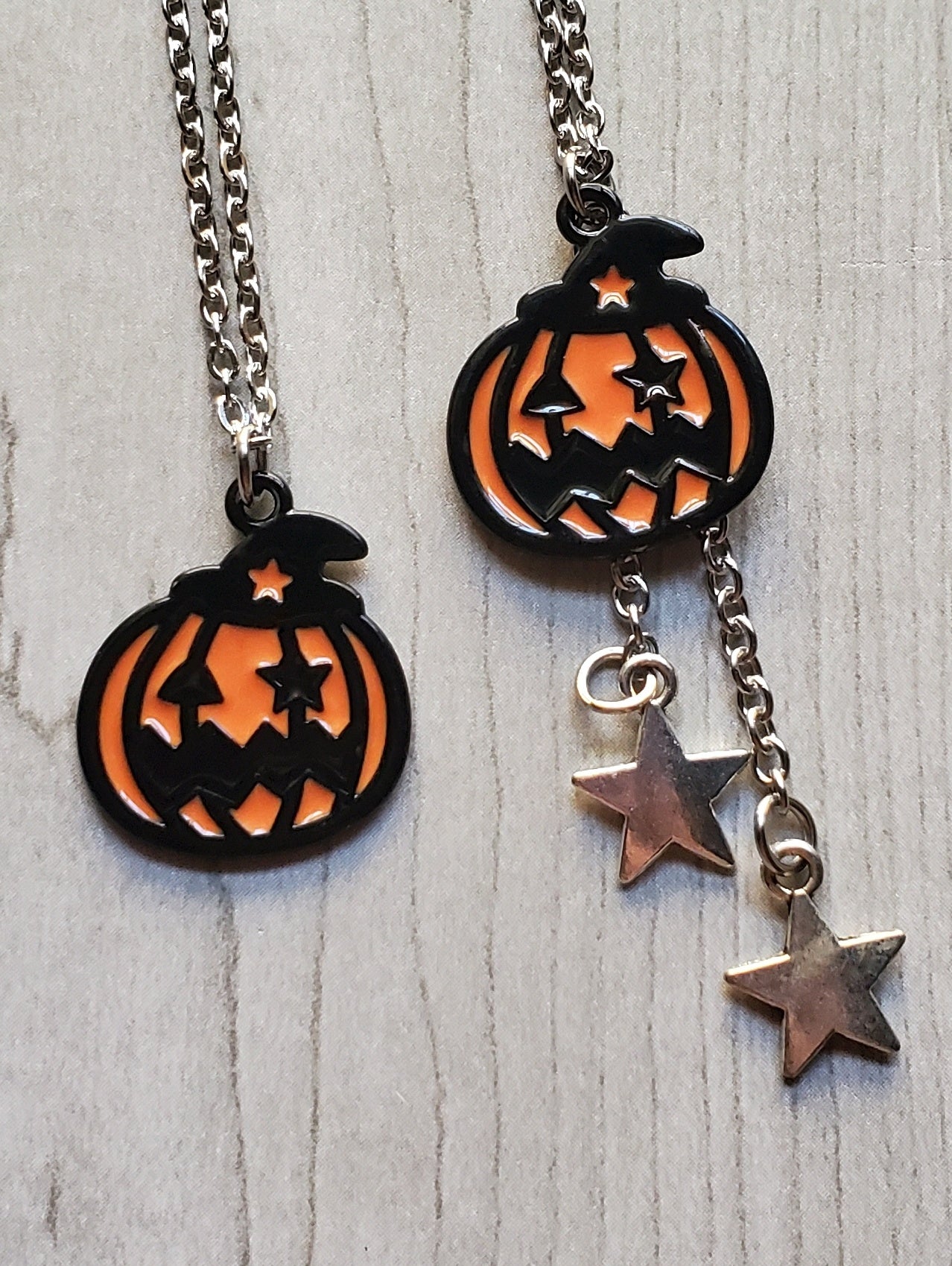 Star Eye Jackolantern Necklaces (Orange)