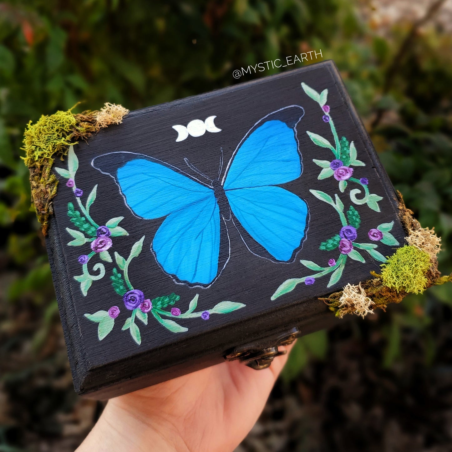Blue Morpho Butterfly Hidden Gem Box