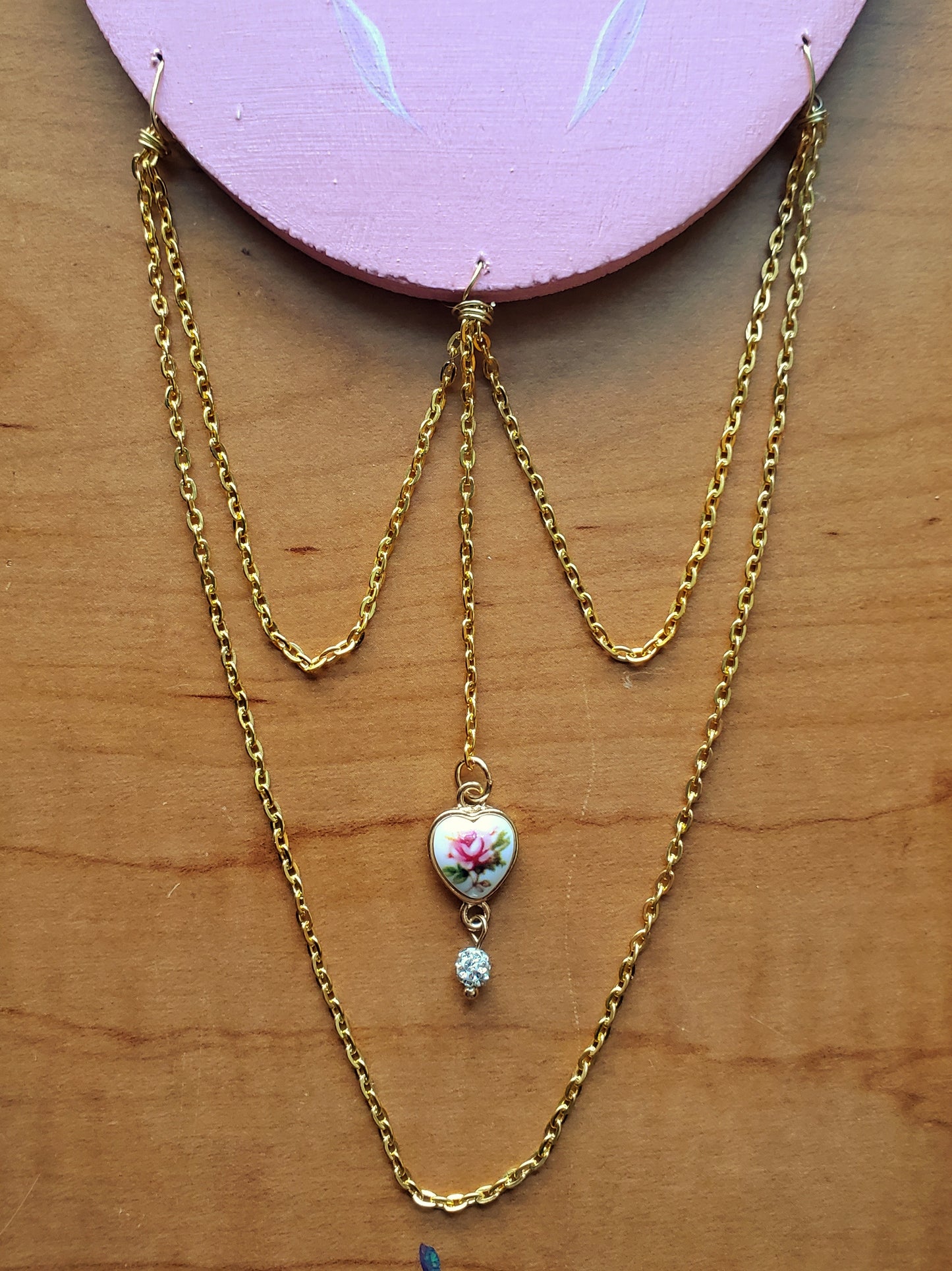 Coquette Pink Silk Moth Painting