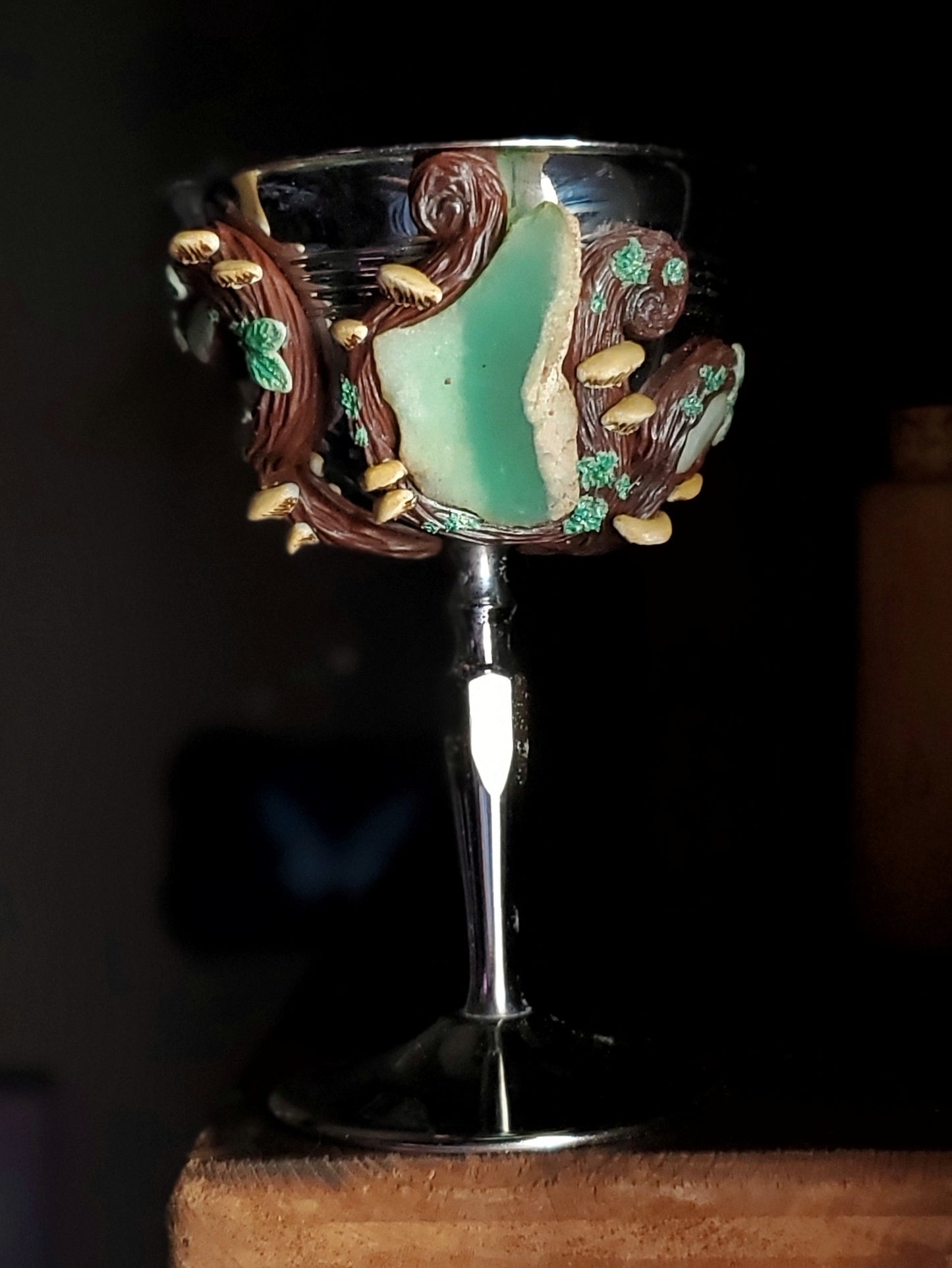 Woodland Chrysoprase Crystal Goblet