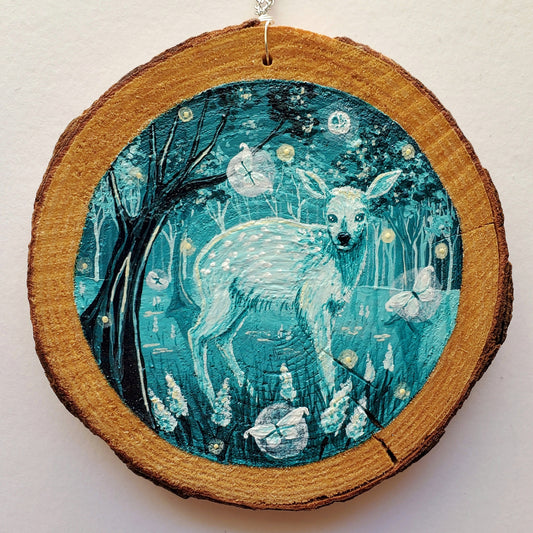 Mini Deer Portal Painting on Wood