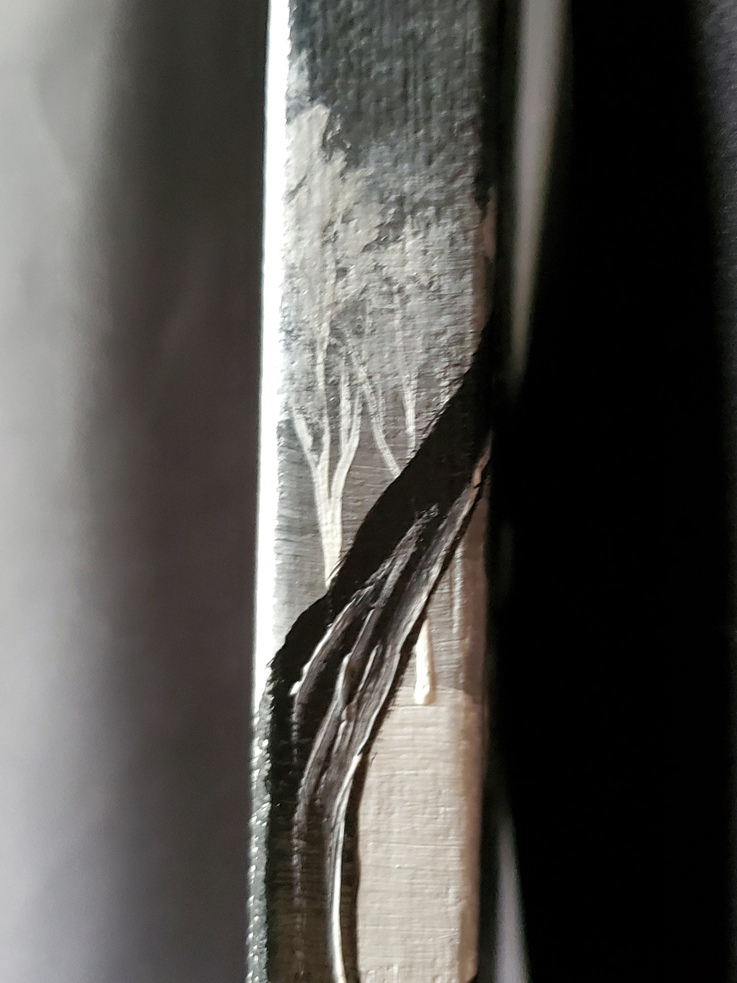 Grayscale Owl Fairy Forest Painting