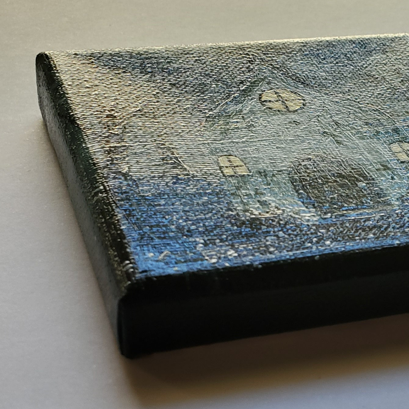 4" Mini Green Cottage Painting