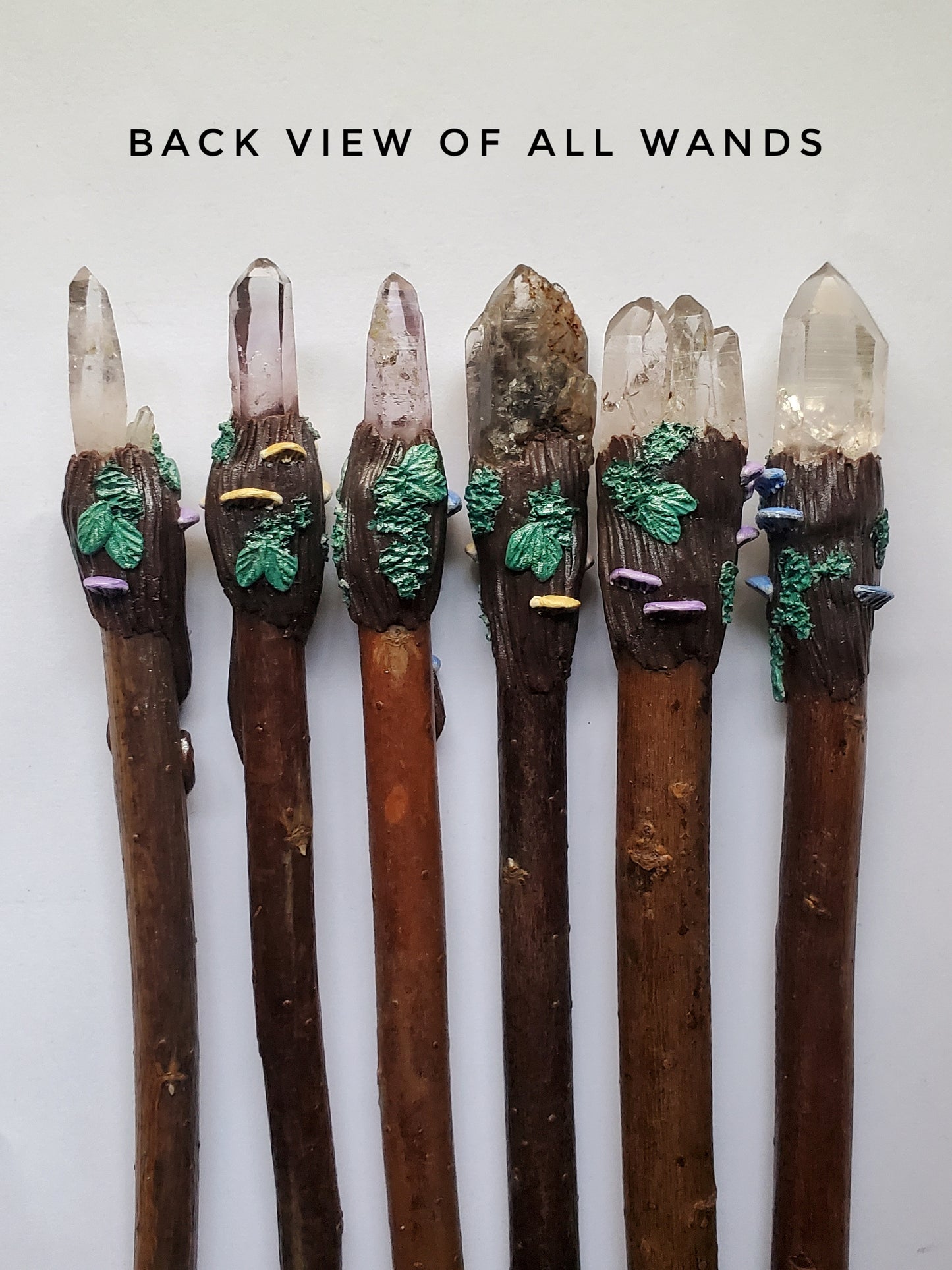 Mushroom Crystal Willow Wood Wands