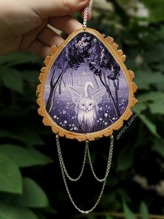 Fairy Cat Portal Painting on Wood