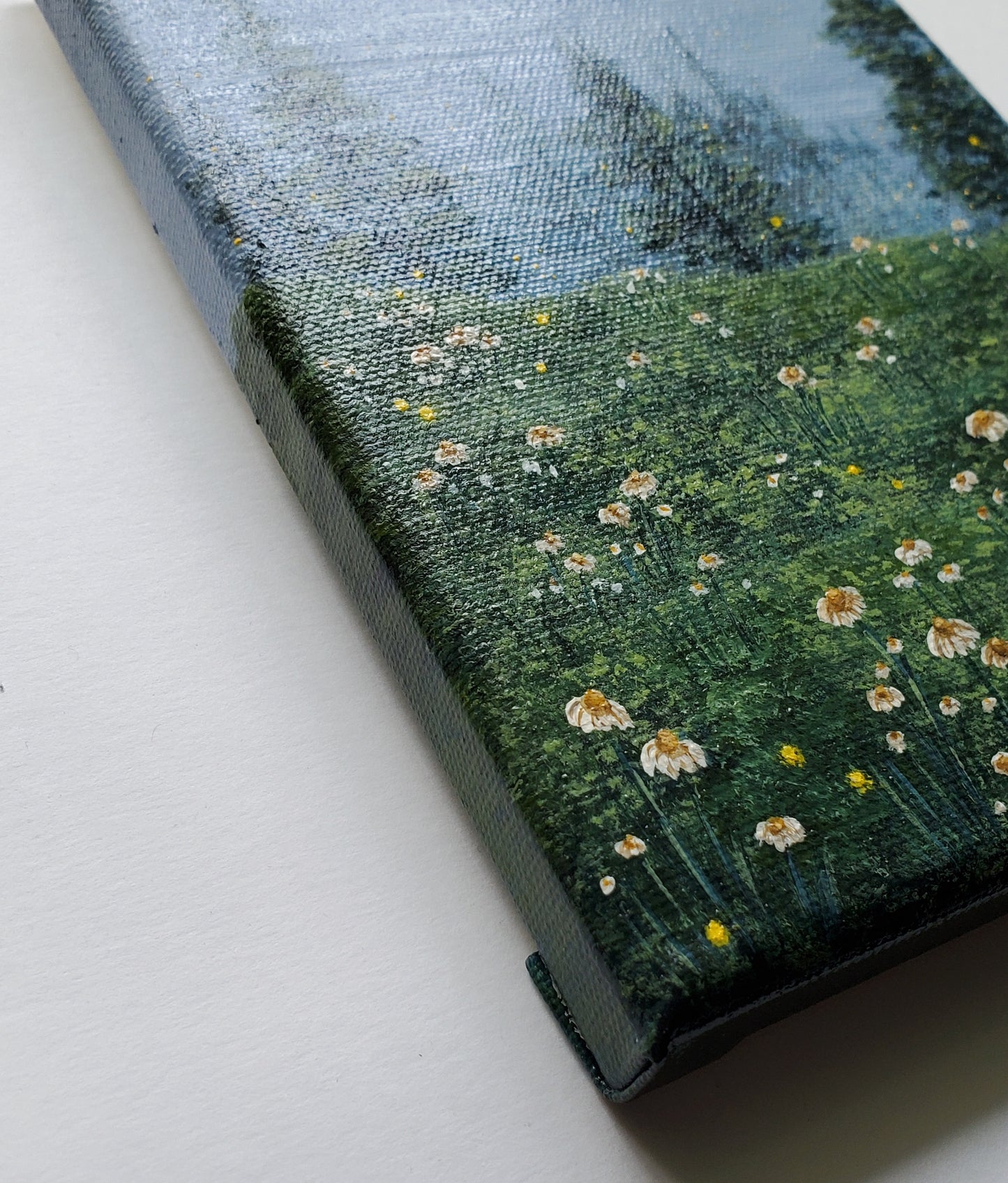 Foggy Tree Tops Painting