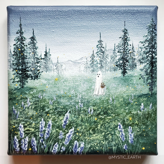 Lavender Foraging Painting
