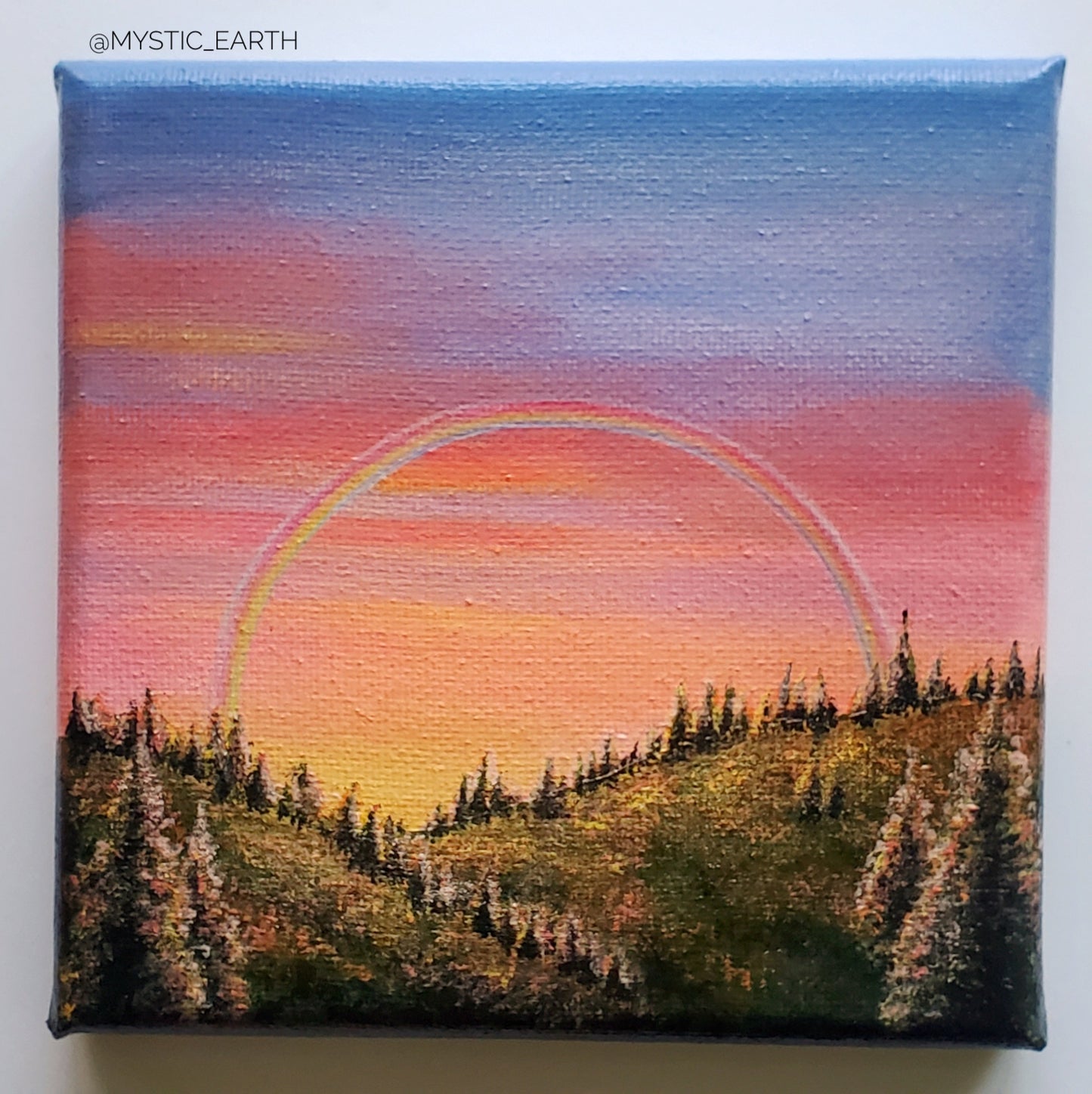 Rainbow Hills Painting (5"x5")