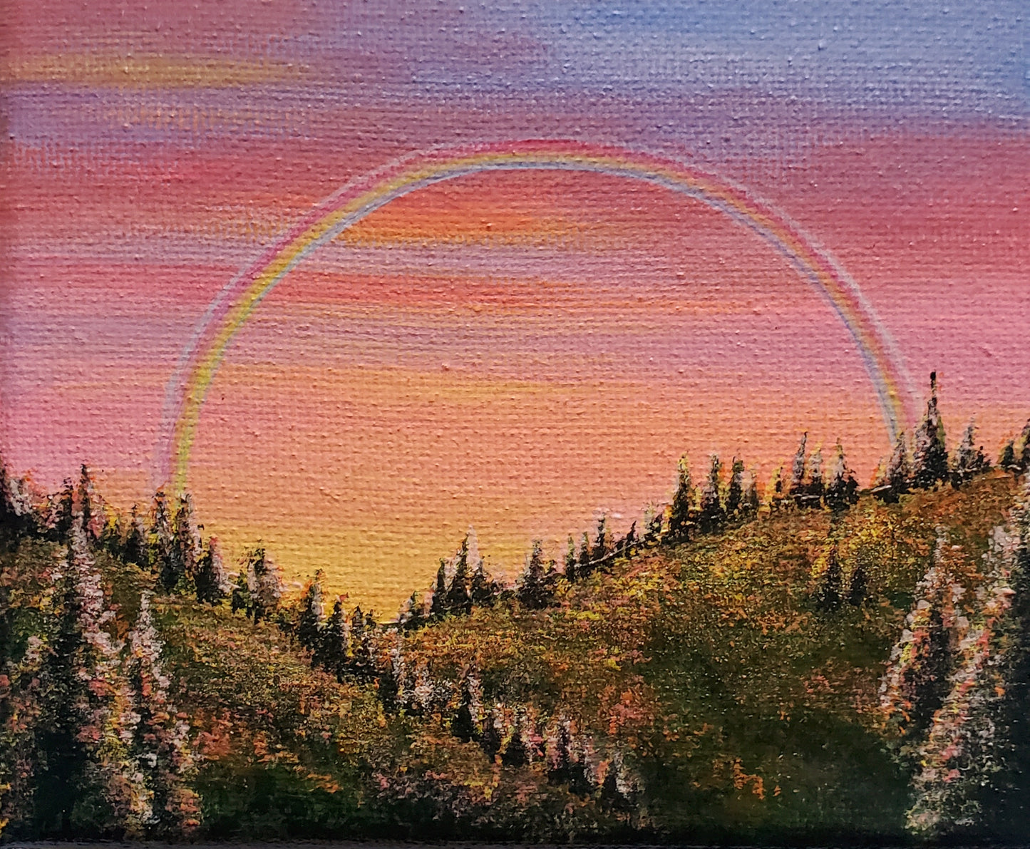 Rainbow Hills Painting (5"x5")