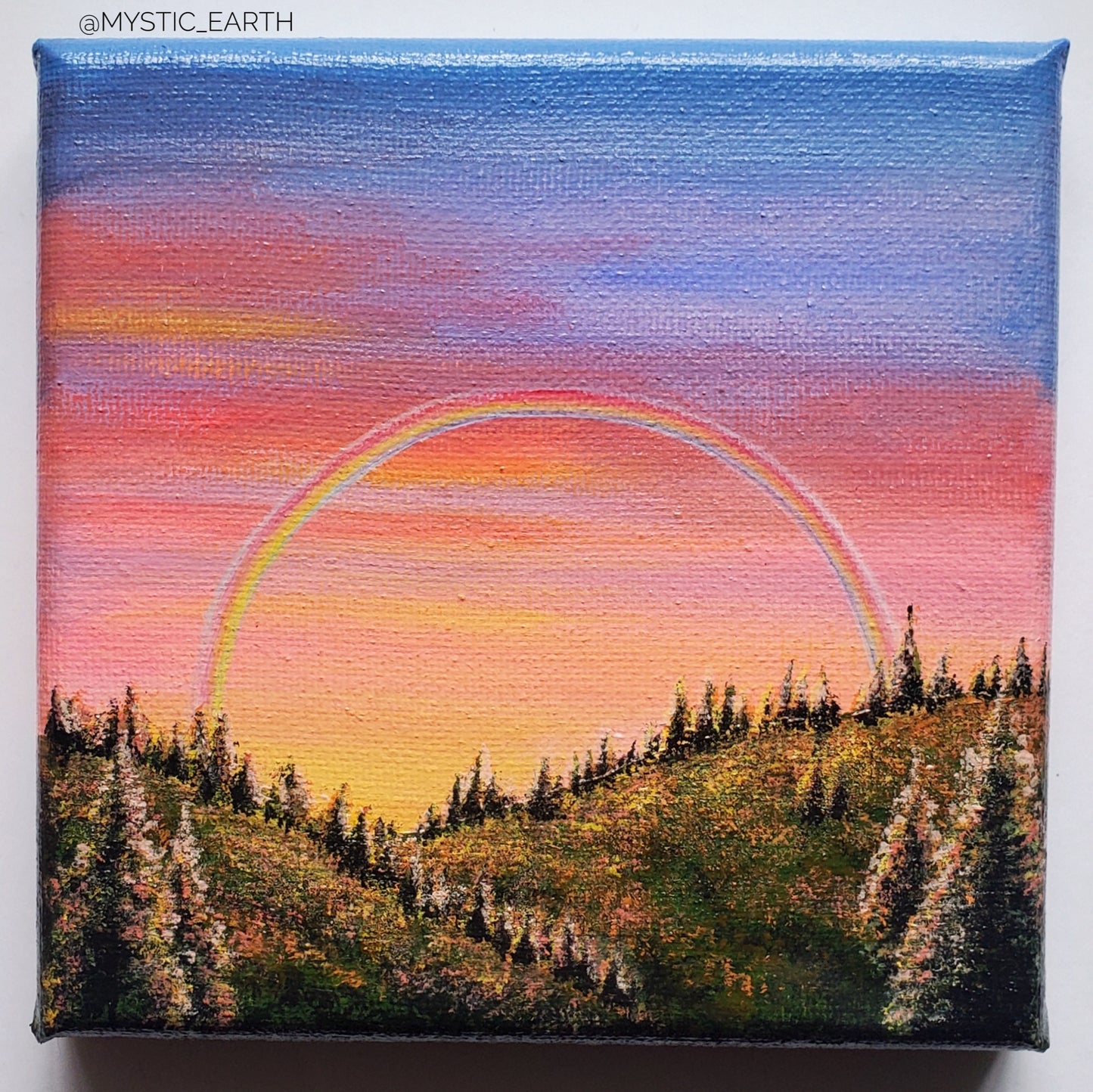 Rainbow Hills Painting (5"x5")