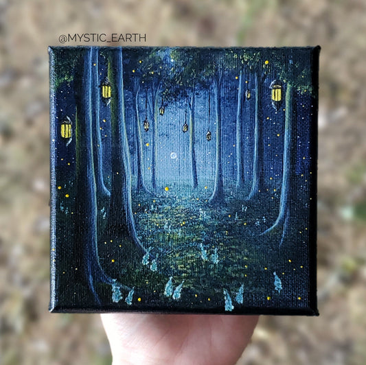 Glowing Forest Painting