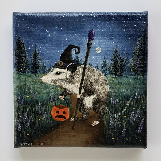Petey the Opossum Painting