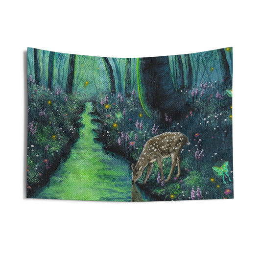 Enchanted Luna Forest Wall Tapestry